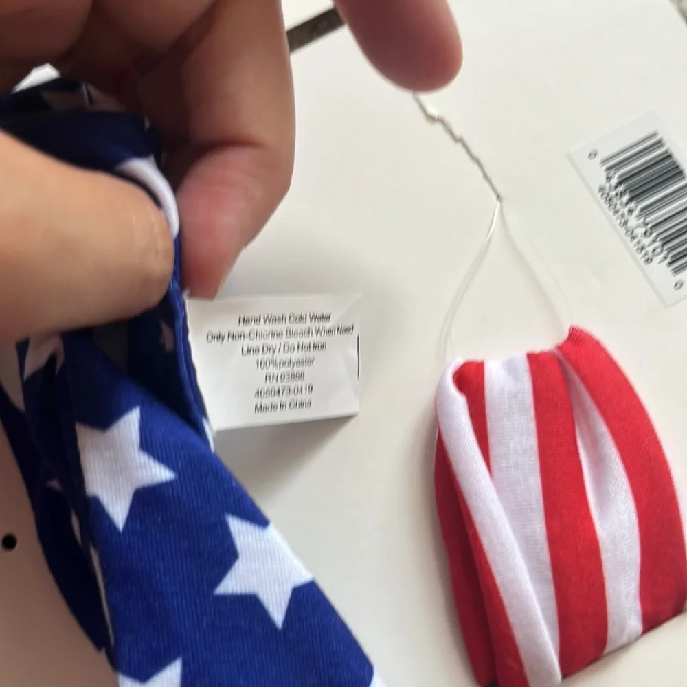 Amaerica flag bow and bib
